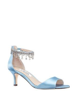 Nina Chianne Bejeweled Satin Dress Sandals