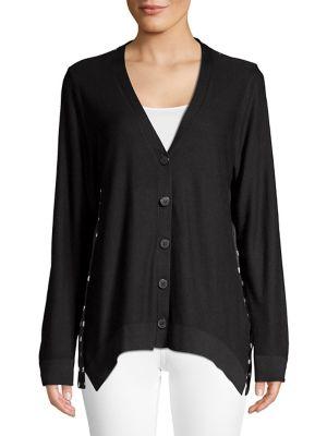 Donna Karan Polka-dot Back Cardigan