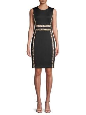 Calvin Klein Wild-print Sheath Dress