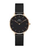 Daniel Wellington Classic Petite Ashfield Rose Goldtone And Mesh Strap Watch, 32mm