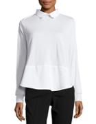 French Connection Long-sleeve Colorblock Top