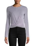 Highline Collective Knot-front Ribbed Knit Top