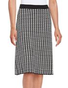 Nipon Boutique Houndstooth A-line Skirt