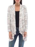 B Collection By Bobeau Amie Camo-printed Open Cardigan