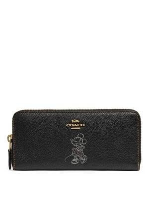 Coach Special-edition Minnie Mouse Slim Accordion Zip Wallet