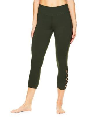 Gaiam Shilo Mid-rise Strappy Capri Leggings