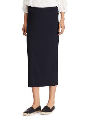 Lauren Ralph Lauren Striped Stretch Midi Skirt