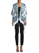Vince Camuto Floral Kimono Sleeve Shawl
