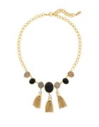 Cole Haan 10k Gold-plated Multi-stone Fringe Necklace
