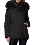 Dawn Levy Fox Fur-trimmed Puffer Coat