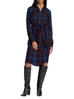 Lauren Ralph Lauren Plaid Twill Shirtdress