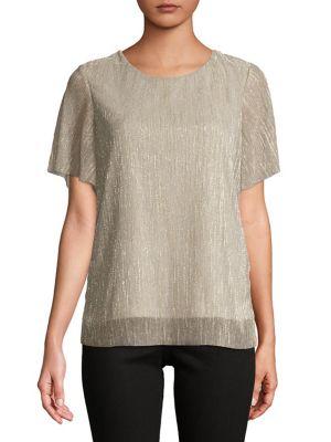 Vero Moda Metallic Overlay Top