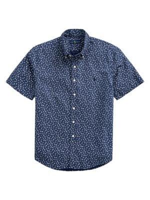 Polo Ralph Lauren Floral-print Short-sleeve Oxford Shirt