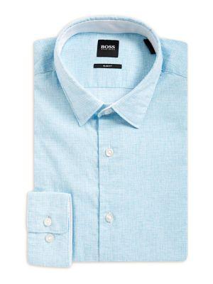 Hugo Boss Printed Cotton Dress Shirt