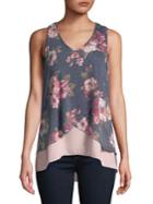 Design Lab Lord & Taylor Floral Tank Top