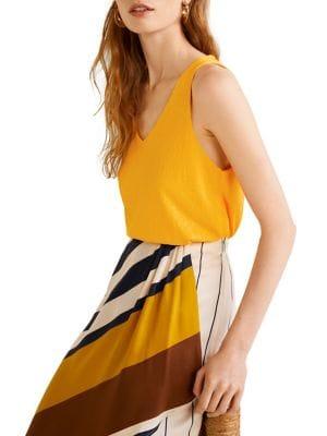 Mango Sleeveless Textured Top