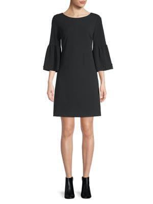 Ivanka Trump Studded Bell-sleeve Sheath Dress