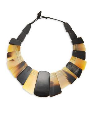 Design Lab Lord & Taylor Graduated Horn Collar Necklace