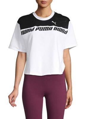 Puma Mesh-yoke Cotton Blend Tee