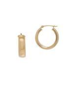 Lord & Taylor 14k Yellow Gold Oval Tube Hoop Earrings