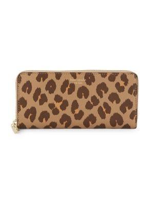 Kate Spade New York Animal-print Leather Continental Wallet