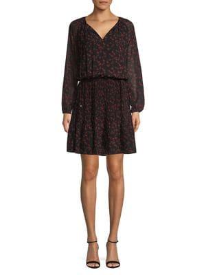 Michael Michael Kors Self-tie Floral Blouson Dress