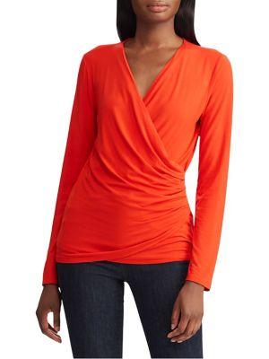 Lauren Ralph Lauren Wrap-front Top