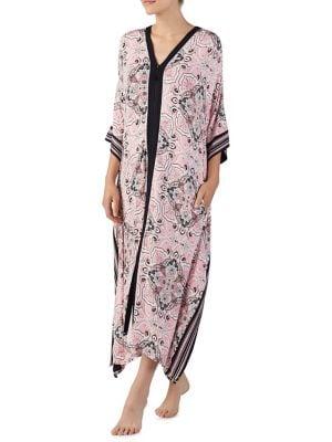 Ellen Tracy Printed Lounge Caftan