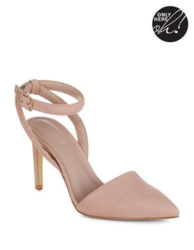 424 Fifth Baylee Suede Ankle Strap Pumps