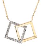 Lord & Taylor 14k Yellow And White Gold Pendant Necklace