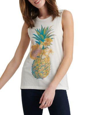 Lucky Brand Printed Cotton Tank Top