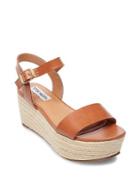 Steve Madden Busy Leather Platform Wedge Espadrilles