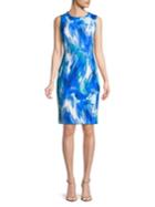 Calvin Klein Brushstroke-print Sheath Dress