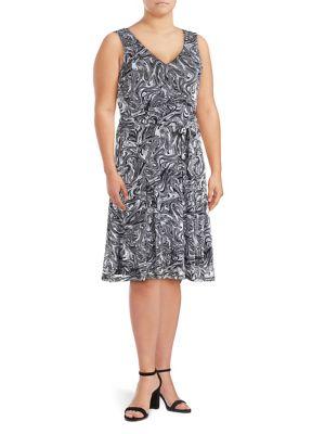 Michael Michael Kors Plus Printed Sleeveless Dress