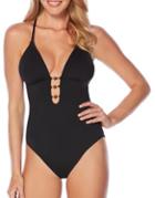 Laundry By Shelli Segal Beaded One-piece Swimsuit