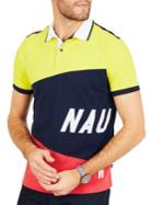 Nautica Slim Fit Moisture Wicking Color Block Signature Polo Shirt