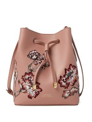 Lauren Ralph Lauren Floral Mini Drawstring Crossbody Bag