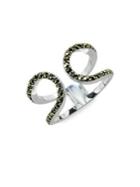 Designs Sterling Silver & Marcasite Open Ring