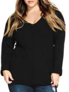 City Chic Plus V-neck Sweater