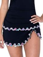 Profile By Gottex Fantasia Side-slit Skirted Swim Bottoms