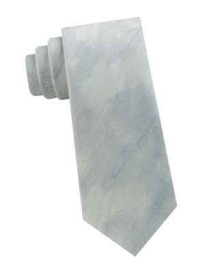 Calvin Klein Abstract Brushstroke-print Silk Tie