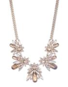 Givenchy Simulated Faux Pearl And Crystal Drama Frontal Necklace