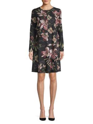 Ellen Tracy Floral A-line Dress