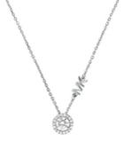Michael Kors Sterling Silver And Cubic Zirconia Pendant Necklace