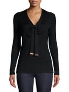 Calvin Klein V-neck Knit Top With Tie
