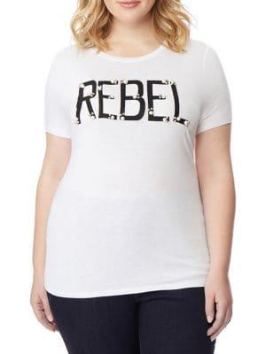 Rebel Wilson X Angels Plus Scoopneck Rebel Novelty Tee
