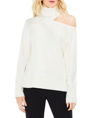 Vince Camuto Asymmetric Cold-shoulder Turtleneck Sweater