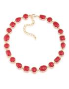 1st And Gorgeous Cabochon Multi-shape Flexible Collar Necklace In Scarlet Red