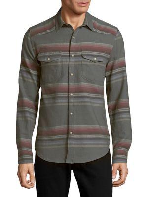 Lucky Brand Striped Cotton Button-down Shirt