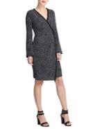 Donna Karan Long-sleeve Wrap Sheath Dress